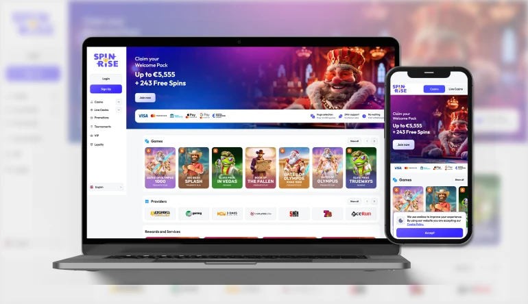 SpinRise Casino App Screenshot